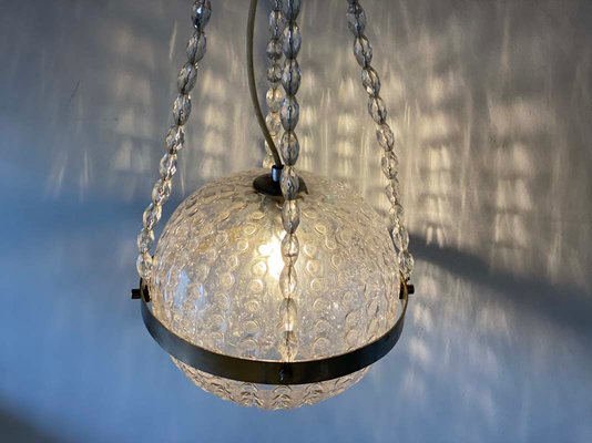 German Space Age Glass Ball Pendant Lamp, 1970s-JO-879020