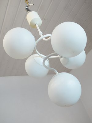 German Spiral Sputnik Chandelier from Kaiser Idell / Kaiser Leuchten, 1960s-DEK-551163