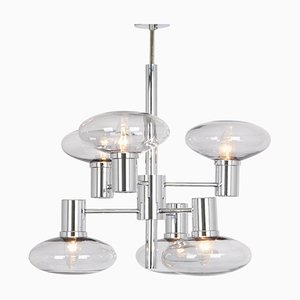 German Sputnik Chrome Chandelier by Doria, 1960s-UGR-1085462