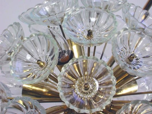 German Sputnik Dandelion 12-Light Chandelier, 1960s-OE-897758