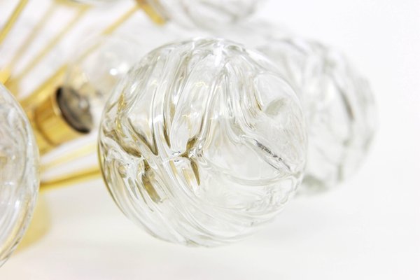 German Sputnik Flush Mount Glass Snowballs from Doria, 1970s-UGR-1086102