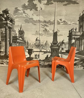 German Stackable Fiberglass Ba 1171 Chairs by Helmut Bätzner for Bofinger, 1960s, Set of 2-JP-1126515