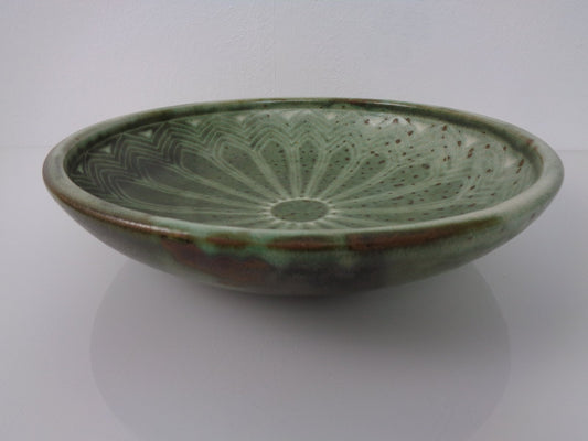 German Studio Ceramic Bowl by Monika Maetzel, 1960s