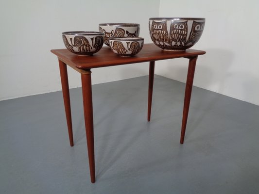 German Studio Ceramic Bowls by Monika Maetzel, 1960s, Set of 4-RDW-646420