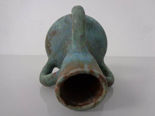 German Studio Ceramic Handle Vase by Lu & Gerd Grove, Lübeck, 1960s-RDW-2016670