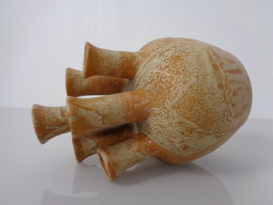 German Studio Ceramic Mushroom Vase by Lu & Gerd Grove, Lübeck, 1960s-RDW-2016668