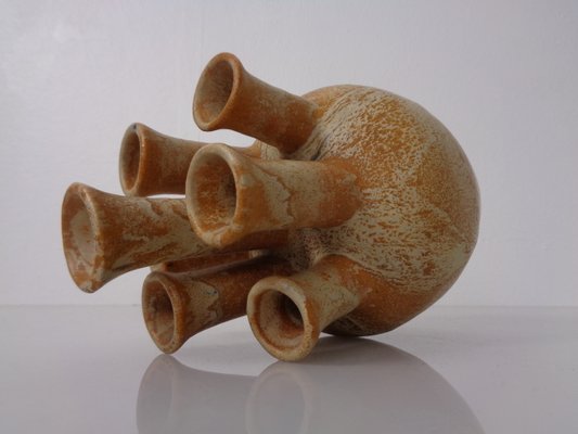 German Studio Ceramic Mushroom Vase by Lu & Gerd Grove, Lübeck, 1960s-RDW-2016668