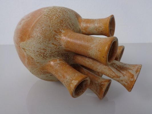 German Studio Ceramic Mushroom Vase by Lu & Gerd Grove, Lübeck, 1960s-RDW-2016668