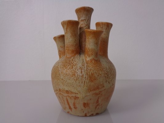 German Studio Ceramic Mushroom Vase by Lu & Gerd Grove, Lübeck, 1960s-RDW-2016668