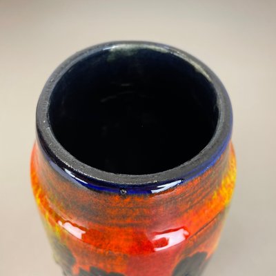 German Super Color Fat Lava Vase Scheurich, 1970s-QZ-1290491