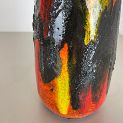 German Super Color Fat Lava Vase Scheurich, 1970s-QZ-1290491