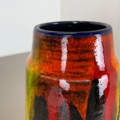 German Super Color Fat Lava Vase Scheurich, 1970s-QZ-1290491