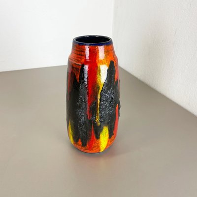 German Super Color Fat Lava Vase Scheurich, 1970s-QZ-1290491