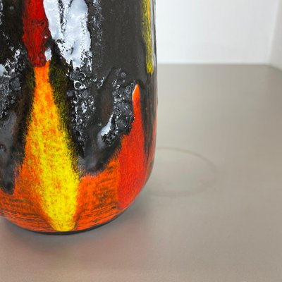 German Super Color Fat Lava Vase Scheurich, 1970s-QZ-1290491