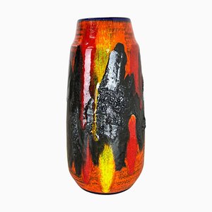 German Super Color Fat Lava Vase Scheurich, 1970s-QZ-1290491