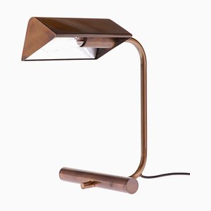 German Table or Desk Lamp in Burnished Brass, 1960s-QBR-992684