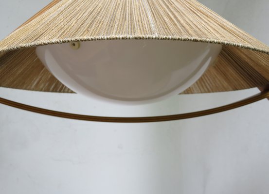 German Teak and Acrylic Glass Ceiling Lamp from Temde, 1960s-EY-653732