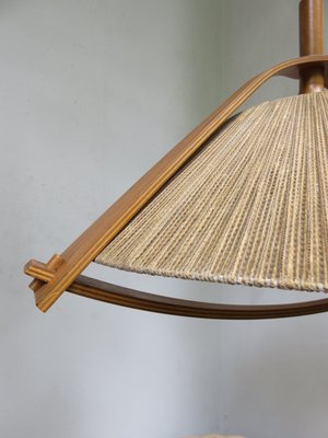 German Teak and Acrylic Glass Ceiling Lamp from Temde, 1960s-EY-653732