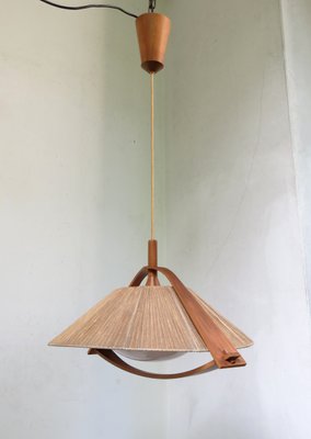 German Teak and Acrylic Glass Ceiling Lamp from Temde, 1960s-EY-653732