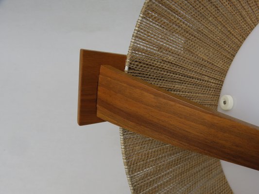 German Teak and Acrylic Glass Ceiling Lamp from Temde, 1960s-EY-653732