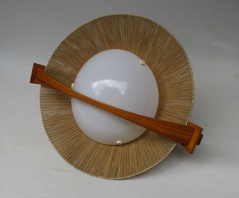 German Teak and Acrylic Glass Ceiling Lamp from Temde, 1960s-EY-653732