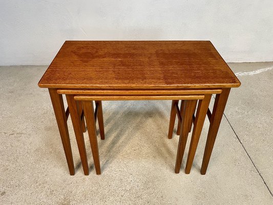 German Teak Nesting Tables, 1950s, Set of 3-JP-1334309