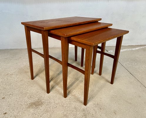 German Teak Nesting Tables, 1950s, Set of 3-JP-1334309