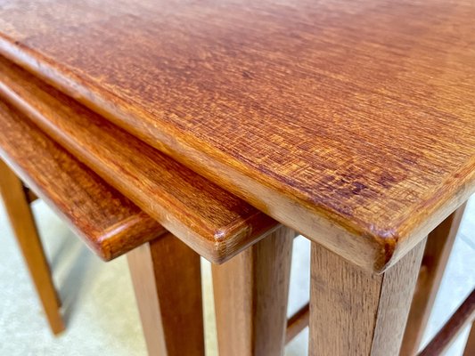 German Teak Nesting Tables, 1950s, Set of 3-JP-1334309