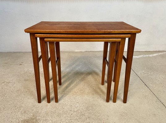 German Teak Nesting Tables, 1950s, Set of 3-JP-1334309