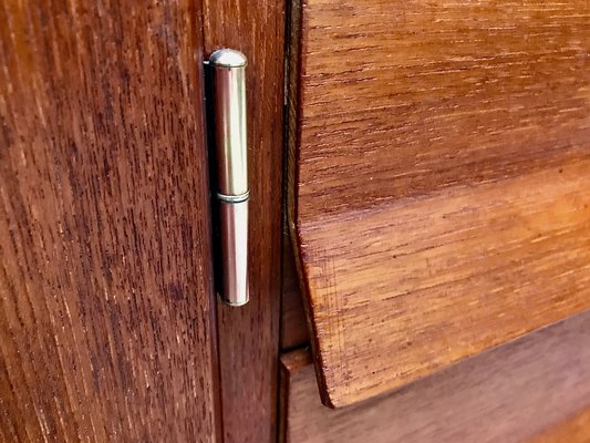 German Teak Sideboard with Brass Handles, 1950s-JP-698635