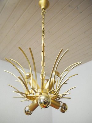 German Teardrop Chandelier in Murano Glass and Brass from Palwa, 1970s-DEK-932423