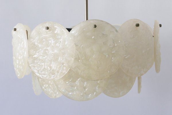 German Textured Acrylic Disc Ceiling Lamp, 1960s-WPT-575233