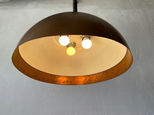 German Three Socket Pendant Lamp in Copper by Beisl, 1970s-RDS-1294450