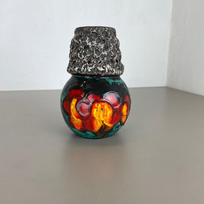 German Vintage Pottery Fat Lava Vase by Scheurich WGP, 1970s-QZ-1130155