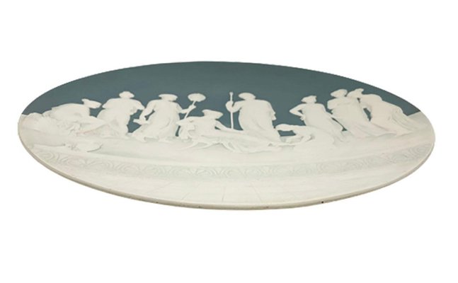 German Wall Plate attributed to Jean Baptist Stahl for Mettlach Villeroy & Boch, 1898-UCH-1410566