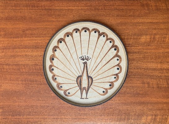 German Wall Plate or Bowl with Peacock Motif from Sgrafo Modern, 1960s-UAH-1425371