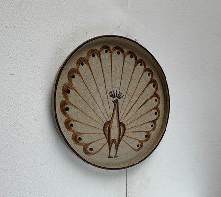 German Wall Plate or Bowl with Peacock Motif from Sgrafo Modern, 1960s-UAH-1425371