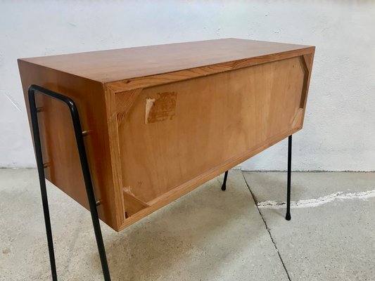 German Walnut Chest with Pin Legs from Veralux, 1960s-JP-965770