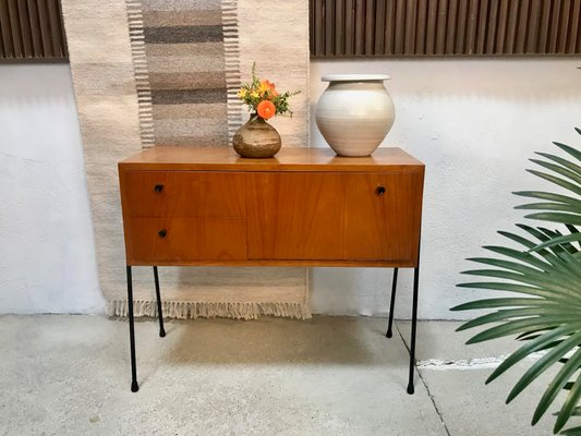 German Walnut Chest with Pin Legs from Veralux, 1960s-JP-965770