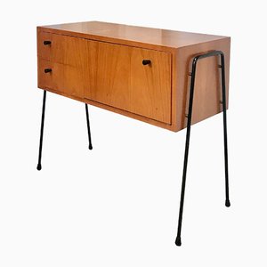 German Walnut Chest with Pin Legs from Veralux, 1960s-JP-965770