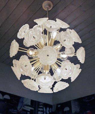 German White Murano Glass Sputnik Chandelier, 1960s-DEK-1110746