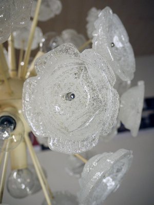 German White Murano Glass Sputnik Chandelier, 1960s-DEK-1110746