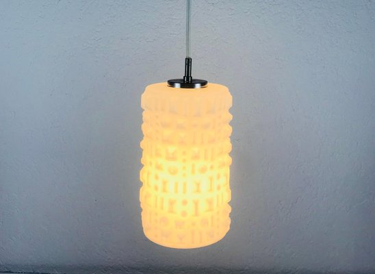 German White Opaline Glass Ceiling Lamp from Peill & Putzler, 1970s-PUK-617893