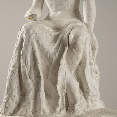 Gertrude Bret, Seated Woman, 1900s, Plaster Sculpture-VJZ-1185333