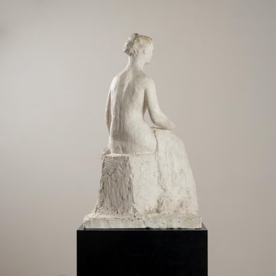 Gertrude Bret, Seated Woman, 1900s, Plaster Sculpture-VJZ-1185333