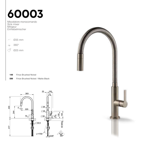 Technical Drawing - Gessi 60003