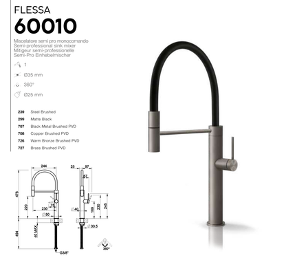 Technical Drawing - Gessi 60010