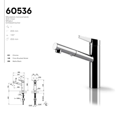 Technical Drawing - Gessi 60536