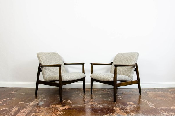 GFM-64 Armchairs by Edmund Homa for Gościńskie Furniture Fabryki, 1960s, Set of 2-IXL-1811397