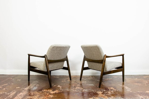 GFM-64 Armchairs by Edmund Homa for Gościńskie Furniture Fabryki, 1960s, Set of 2-IXL-1811397